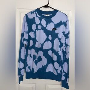 NIKE Blue Tye Dye Crewneck Sweatshirt Size S
